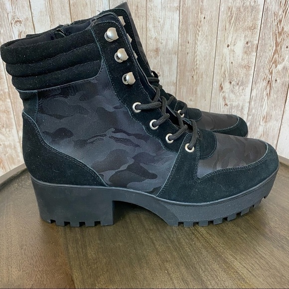 Steve Madden Greater Camo Platform Combat Ankle Boots Size 10 Women - Picture 4 of 10